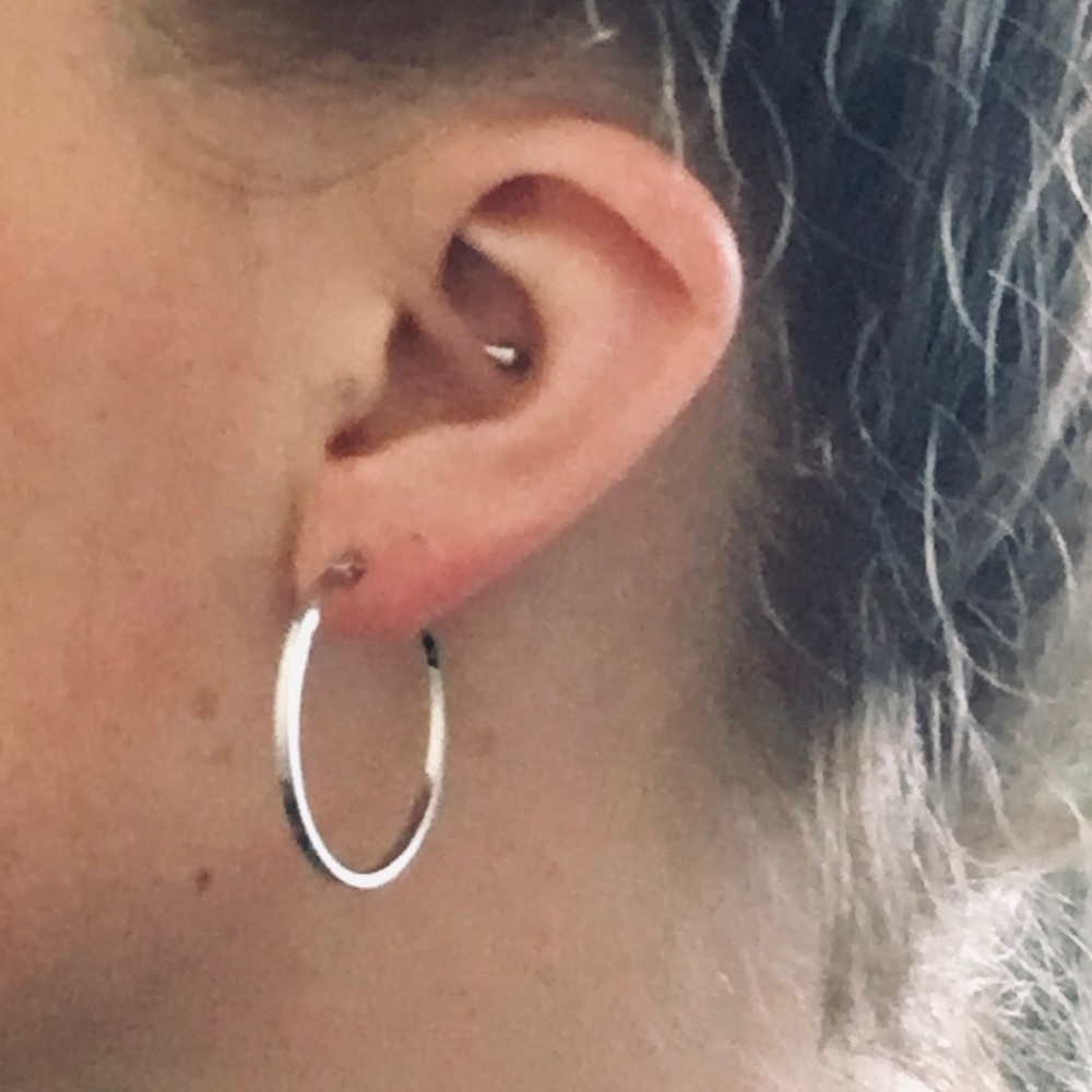 Sterling Silver 1’ hoops